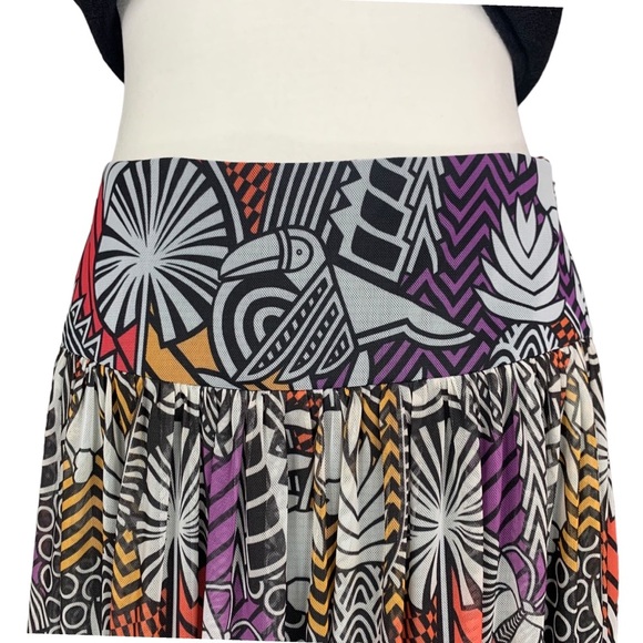 Farm Rio Maxi Skirt Medium Tropical Novelty Mesh Pineapple Anthropologie Resort - Picture 8 of 11